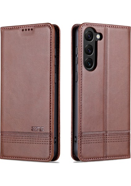 Samsung Galaxy S24 Pu Deri+Tpu Manyetik Emme Kabuğu Kavurosu Telefon Kılıfı (Yurt Dışından)