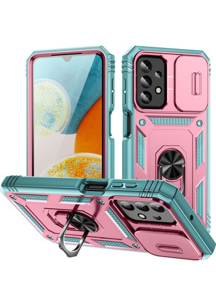 Samsung Galaxy A23 4g/5g (Global rsiyon) Pc+Tpu Kablosu Kameralı Kameralı +Gri Telefon Kılıfı (Yurt Dışından)