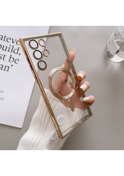 Samsung Galaxy S24 Magsafe Tpu Elektroklokal Ayakla Uyumlu Ultra Telefon Kılıfı (Yurt Dışından)