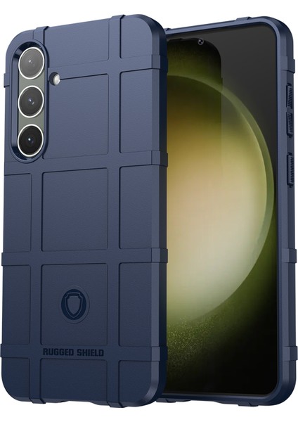 Samsung Galaxy S24 Için+ Şok Geçirmez Kare Izgara Dokusu Tpu Kabuk Telefon Kılıfı (Yurt Dışından)