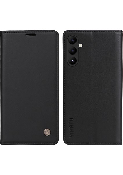 Samsung Galaxy A25 5G/A24 4g Manyetik Kapanış Pu Deri Kabuk Black Telefon Kılıfı (Yurt Dışından)