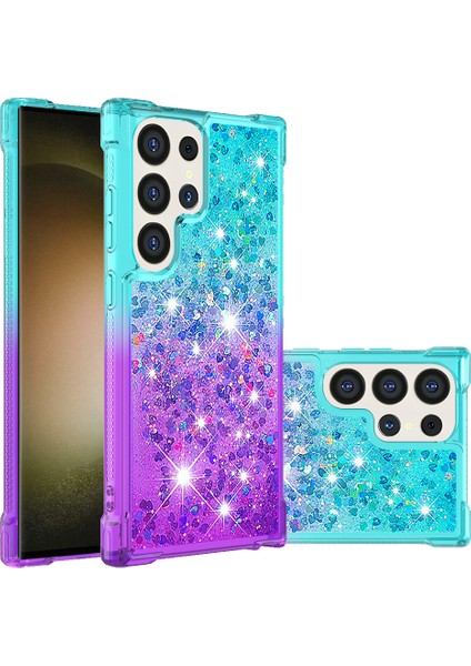 Samsung Galaxy S24 Ultra Glitter Sıvı Gradyan Tpu Sky Blue+ Telefon Kılıfı (Yurt Dışından) fiyatları