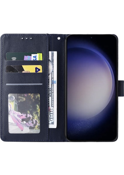 Samsung Galaxy S24 Için+ Deri Manyetik Toka Telefon Kılıfı (Yurt Dışından)