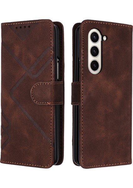 Samsung Galaxy Z Fold5 5g Pu Pu Deri+Pc Baskılı Kavurosu Telefon Kılıfı (Yurt Dışından)