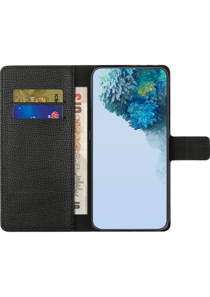 Samsung Galaxy S24+ Litchi Doku Pu Deri Black Telefon Kılıfı (Yurt Dışından)