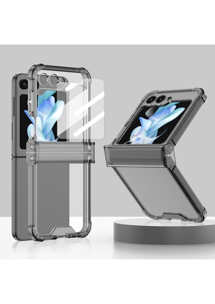 Samsung Galaxy Z Flip5 5g Menteşe Koruması Tpu Takviyeli Köşeler Küçük Ekran Koruyucu Tasarruflu Telefon Kılıfı (Yurt Dışından)