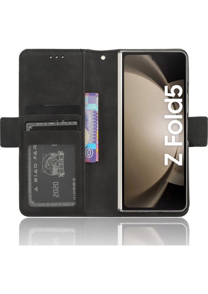 Samsung Galaxy Z Fold5 5g Çoklu Pu Derisi+Pc Pen Tutucu Black Telefon Kılıfı (Yurt Dışından)