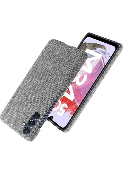 Samsung Galaxy M34 5G/F34 5g Şok Geçirmez Kumaş Kaplamalı Pc Çizelge Işık Gri Telefon Kılıfı (Yurt Dışından)
