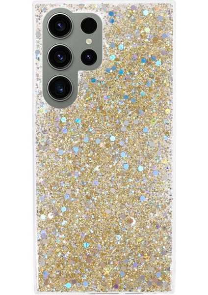 Samsung Galaxy S23 Ultra Tpu Glitter Sparkle Ay Telefon Kılıfı (Yurt Dışından)