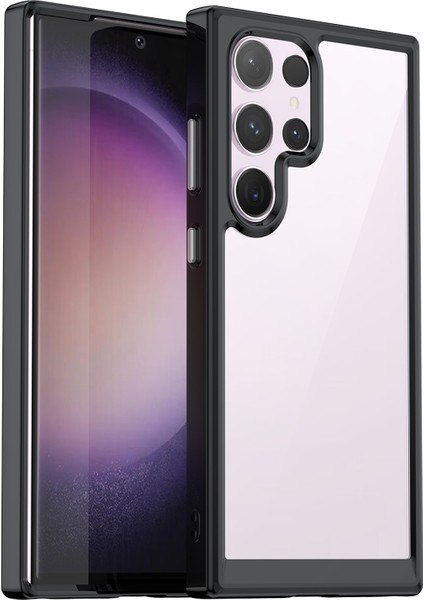 Samsung Galaxy S24 Ultra Tpu+Akrilik Şok Geçirmez Akıllı Black Telefon Kılıfı (Yurt Dışından)