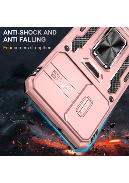 Samsung Galaxy S24 Pc+Tpu Şok Geçirmez Akıllı Geri Koruyucu Slayt Lens Golü Zırh Serisi Telefon Kılıfı (Yurt Dışından) fiyatları