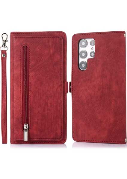 Samsung Galaxy S24 Ultra Pu Pu 9 Omuz Kayışı lı Telefon Kılıfı (Yurt Dışından)