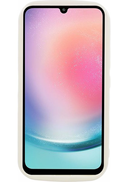 Samsung Galaxy A24 4G/A25 5g Dalgası Kıvrımlı Hassas Kesim Lens Koruma Beyaz Telefon Kılıfı (Yurt Dışından)