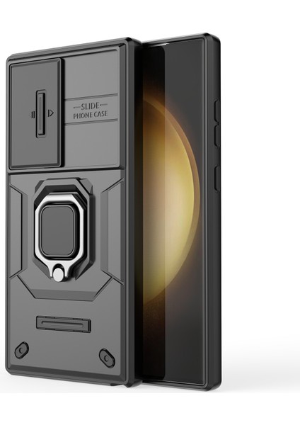 Samsung Galaxy S24 Ultra Pc+Tpu Sli Slayt Lens Koruma Black Telefon Kılıfı (Yurt Dışından) fiyatları