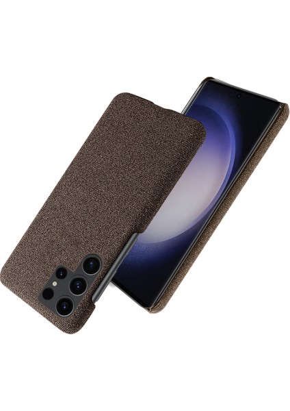 Samsung Galaxy S24 Ultra Toz Geçirmez Bez+Pc Kabuk Kahverengi Telefon Kılıfı (Yurt Dışından) fiyatları