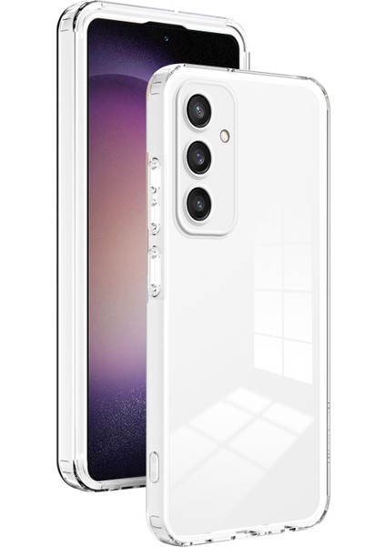 Samsung Galaxy S24+ Renkli Çerçeve Şeffaf Beyaz Telefon Kılıfı (Yurt Dışından)