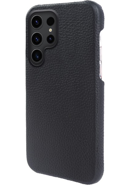 Samsung Galaxy S23 Ultra Eksik Manyetik Orijinal Inek Deri Kaplamalı Pc Kabuk Black Telefon Kılıfı (Yurt Dışından)