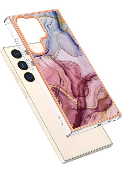 Samsung Galaxy S24 Ultra Elektrokaplatma Yumuşak 2.0mm Tpu Çizgi Altın Telefon Kılıfı (Yurt Dışından) fiyatları