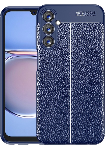 Samsung Galaxy A05S 4g Litchi Dokusu Esnek Tpu Sracratch Blue Telefon Kılıfı (Yurt Dışından)