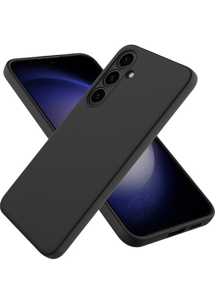 Samsung Galaxy S24 Için+ Cep Sıvı Silikon Yumuşak Astar Black Telefon Kılıfı (Yurt Dışından)