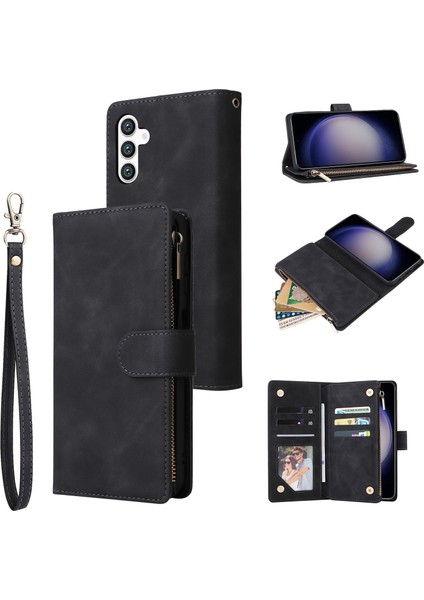 Samsung Galaxy S24 Pu Pu Deri Çoklu Black Telefon Kılıfı (Yurt Dışından)