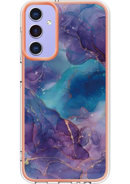 Samsung Galaxy A15 5g Kaplama Mermer Desen Telefon Kılıfı (Yurt Dışından)