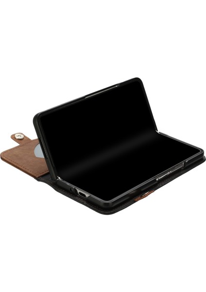 Samsung Galaxy Z Fold5 5g Pu Deri+Pc Şok Geçirmez Kavur Telefon Kılıfı (Yurt Dışından)