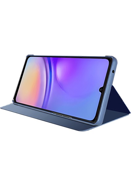 Samsung Galaxy A05 4g Görünümü Pencere Pu Deri Golü Altın Telefon Kılıfı (Yurt Dışından)