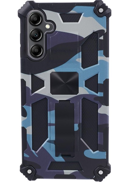Samsung Galaxy A15 5g Camoflage Shock Navy Blue Telefon Kılıfı (Yurt Dışından)