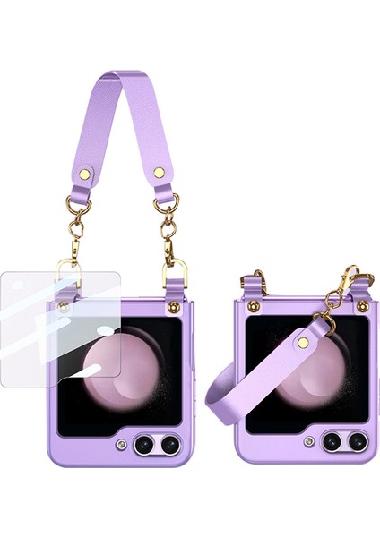 Samsung Galaxy Z Flip5 5g Sert Pc Süper Ince El Tasarım Küçük Ekranlı Film Telefon Kılıfı (Yurt Dışından)