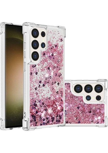 Samsung Galaxy S24 Ultra Şok Geçirmez Tpu Yüzen Hareketli Altın/kalpleri Telefon Kılıfı (Yurt Dışından) fiyatları