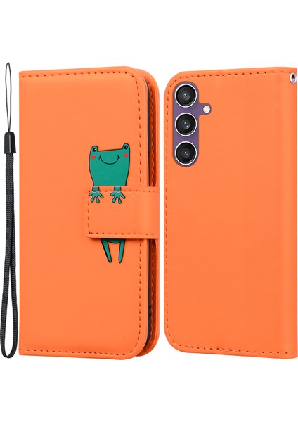 Samsung Galaxy S23 Fe Karikatür Hayvan Desen Cep ları Kitap Tarzı Deri Turun Telefon Kılıfı (Yurt Dışından)