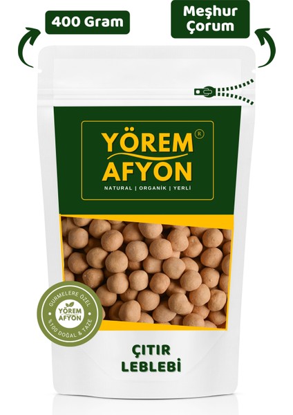 Yörem Afyon Meşhur Çorum Soya Soslu Çifte Kavrulmuş Iri Boy Çıtır Leblebi | 400GR