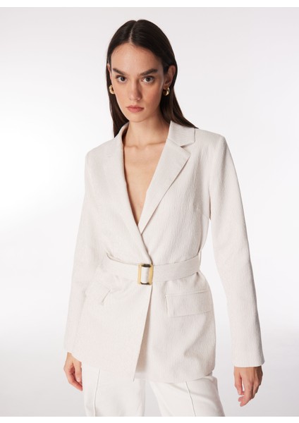 Kruvaze Açık Bej Kadın Ceket FC4SL-CKT0004 fırsatları