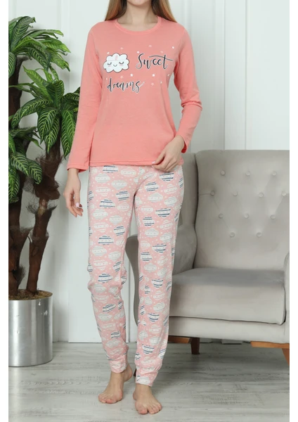 Lady Secret Kadın Pijama Takımı Pamuklu Mercan