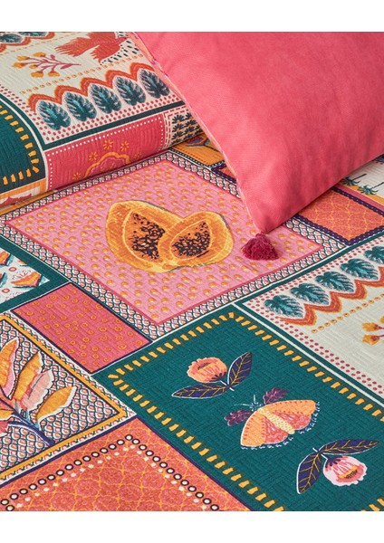 English Home Tropic Patch Tek Kişilik Pike Pembe