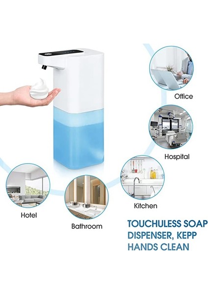 400ML USB Beyaz Tarzı Köpük Sıvı Sabunluk Otomatik Sabunluklar Banyo Fotoselli Bulaşık Sabunu Dispenseri Elektrikli El Ücretsiz Sabun Pompası (Yurt Dışından) modelleri
