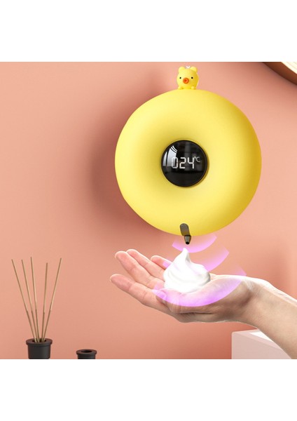 Beyaz Bir Stil Otomatik Sabunluk Akıllı Indüksiyon El Yıkama LED Sıcaklık Göstergesi Duvara Monte Köpük Sabunluk Mutfak Aracı (Yurt Dışından) indirimleri