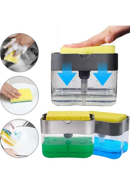 Bir Stil Süngerli Sabunluk Pompası Manuel Pres Temizleme Sıvısı Dispenseri Konteyner El Dispenseri Sıvı Sabunluk (Yurt Dışından) indirimleri