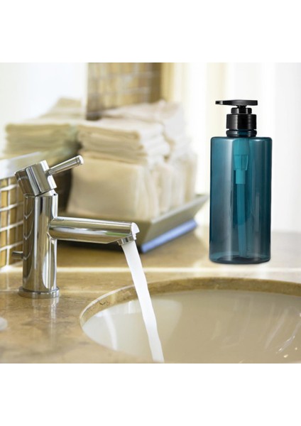 Mavi 500ML Stili 300 Mlml Pratik Duş Jeli Dağıtıcı Ampoo Dağıtıcı Şişe Vintage Ergonomik Geniş Ağızlı Şampuan Dağıtıcı Şişe (Yurt Dışından) indirimleri