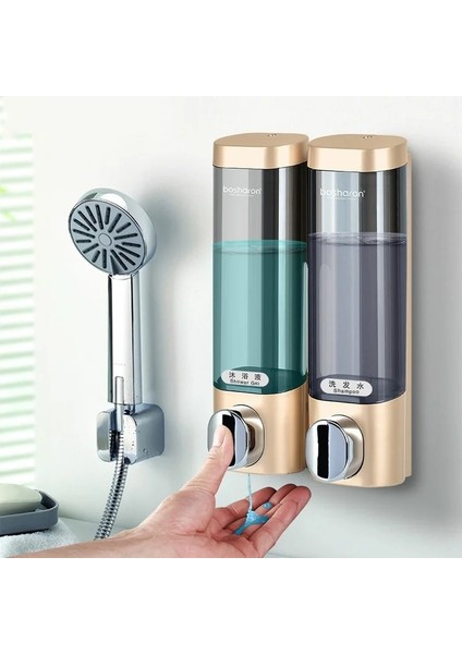 Altın Tek Tarzı Sıvı Sabunluk Duvara Montaj 300 ml Banyo Aksesuarları Plastik Deterjan Şampuan Dispenserleri Çift El Mutfak Sabunu Şişesi (Yurt Dışından) fiyatları
