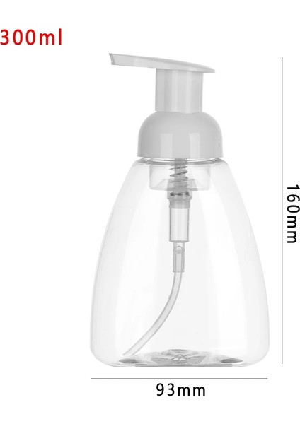 300ML Şeffaf Stil 1 Adet Sabun Köpük Şişesi Dağıtıcı Seyahat Plastik Köpük Şişesi Uygun Taşınabilir Şişe Duş Jeli Pompa Şişesi (Yurt Dışından)