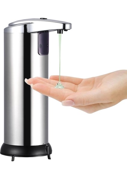 Tip 2 Siyah Gümüş Tarzı Recableght 250 ml Su Geçirmez Sabunluk Fotoselli Otomatik Köpük El Yıkama Cihazı Daha Güvenli ve Sağlık Banyo Mutfak (Yurt Dışından)