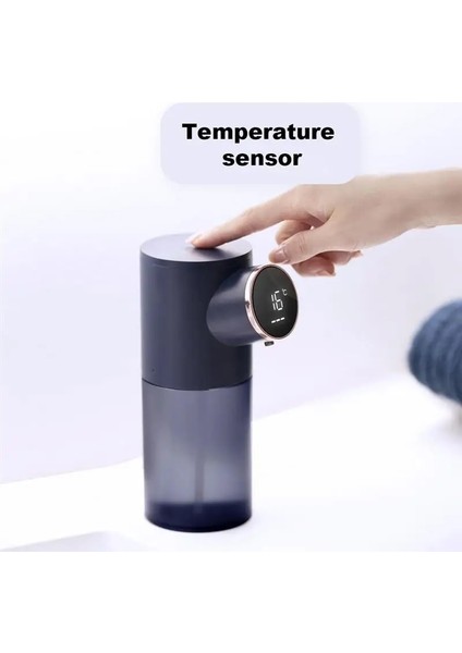 Mavi Stil Sıcaklık Göstergeli Temassız Sensör Köpük Makinesi Otomatik Sıvı Sabunluk USB Şarj Edilebilir El Dezenfektanı Dispenseri (Yurt Dışından) fiyatları