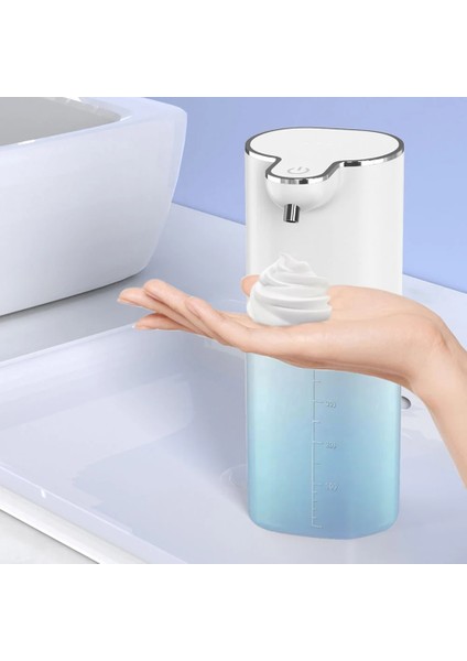 Form Stili Otomatik Sabunluk USB Şarj Akıllı Foamgel Makinesi Ev Otomatik Fotoselli Sensör Sabunluk El Dezenfektanı 400 ml (Yurt Dışından)