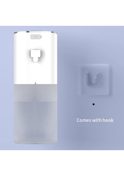 Form Stili Otomatik Sabunluk USB Şarj Akıllı Foamgel Makinesi Ev Otomatik Fotoselli Sensör Sabunluk El Dezenfektanı 400 ml (Yurt Dışından)