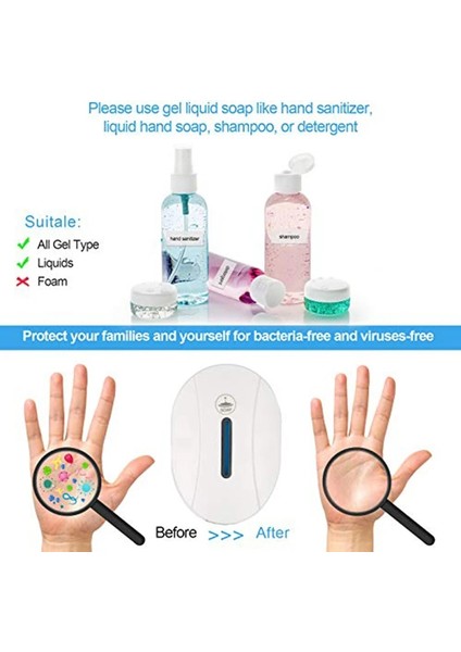 Köpük Tarzı 550ML Otomatik Sabunluk Fotoselli Sensör El Dezenfektanı Alkol Spary Dağıtıcı Duvara Monte Banyo Mutfak Şişe (Yurt Dışından) modelleri