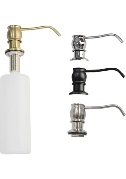 Pirinç Krom Stili Katı Pirinç Bulaşık Pompası Sabunluk Mutfak Lavabo Siyah Altın Sıvı Losyon Tutucu Silikon Tüp Seti Güverte Tezgahı Altında (Yurt Dışından) fiyatları