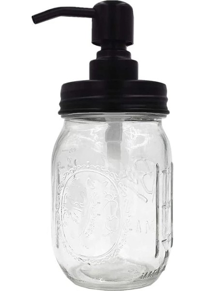 Siyah Stil 4'lü Paket Mason Kavanoz Sabunluk Kapağı, Normal Ağız Mason Kavanoz Için Boyalı Siyah Pas Geçirmez Losyon Dispenser Kapağı (Yurt Dışından) fiyatları