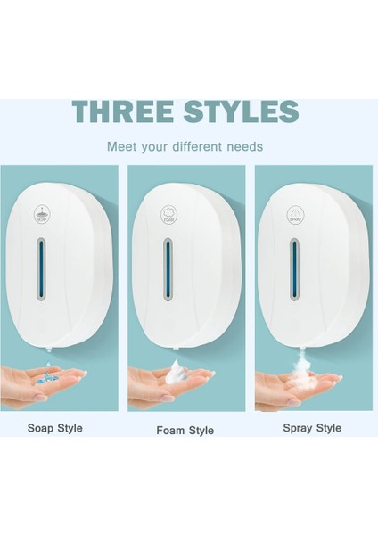 Pil Sıvı Stili 550 ml Fotoselli El Köpük Sabunluk Otomatik Sensör Temizleyici Sıvı Jel Alkol Sprey Duvara Monte Banyo Aksesuarları (Yurt Dışından) fırsatları